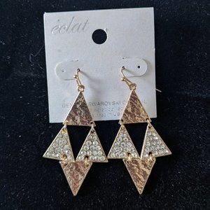 Gold Triangle Earrings